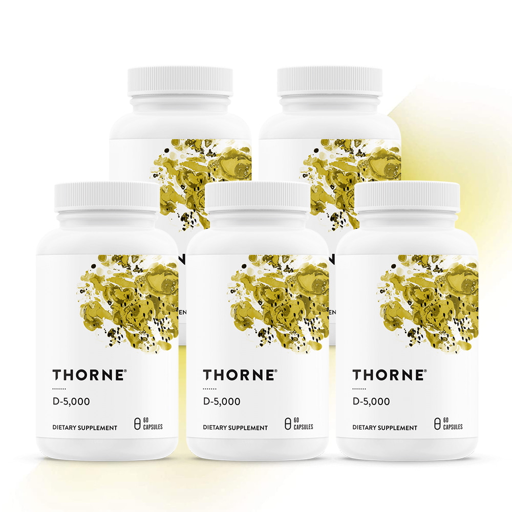 Thorne Research 쏜리서치 손리서치 비타민D 5000IU 고약사 60캡슐 5병