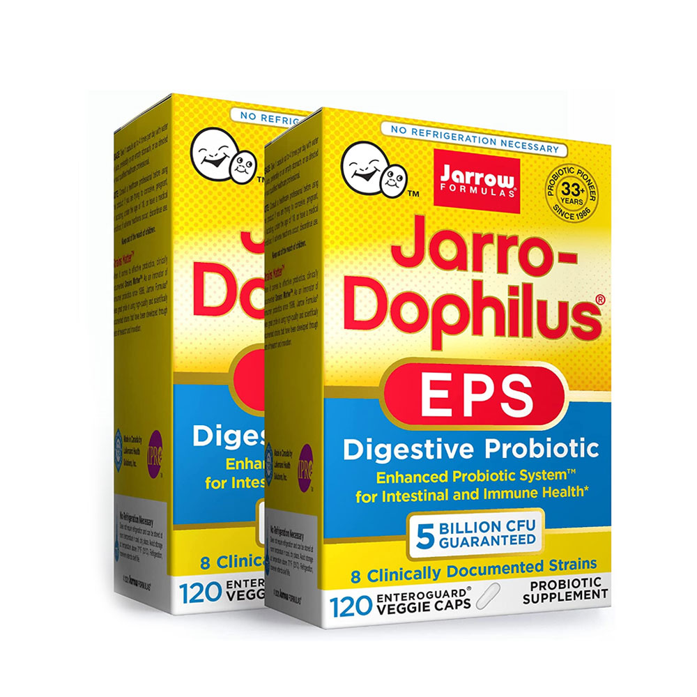 [Jarrow Formulas] 자로우 포뮬러스 자로우 도피러스 EPS 유산균, 120 캡슐 2개 세트