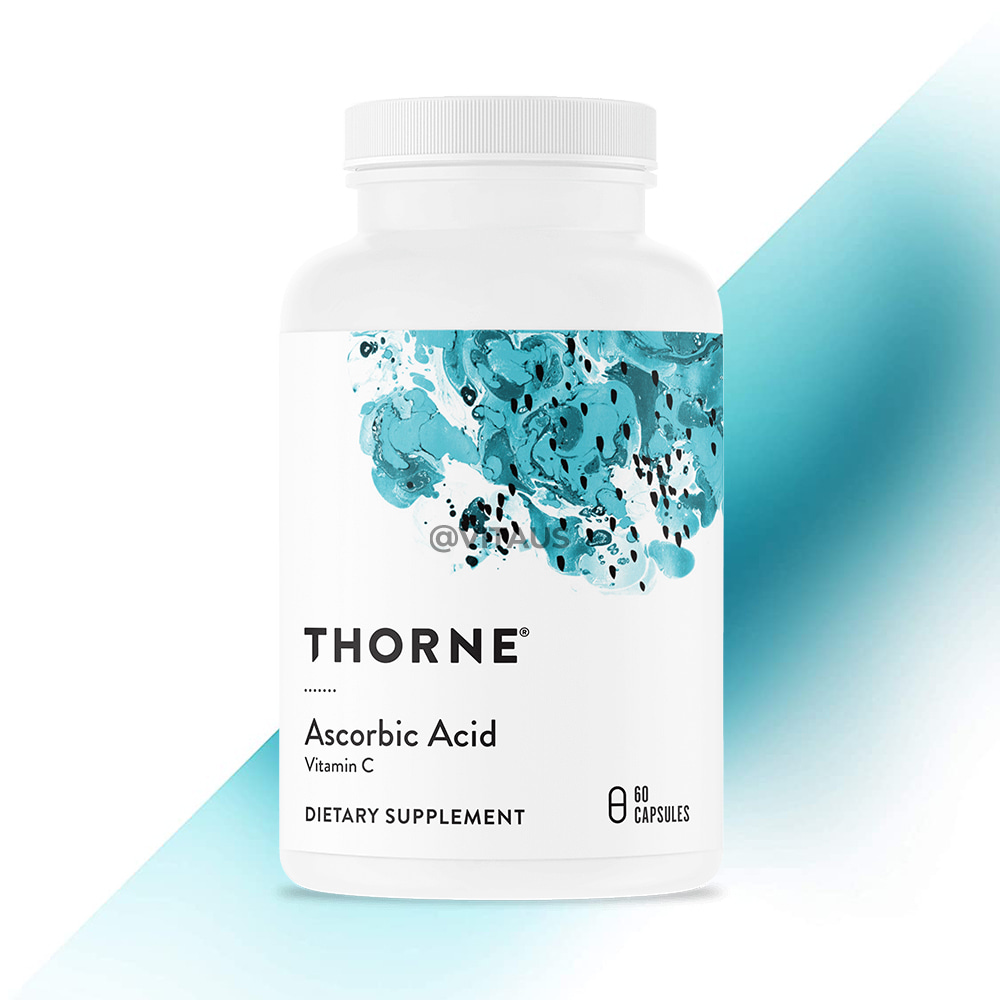 쏜리서치 아스코르브산 비타민C Thorne Ascorbic Acid 60캡슐 1병