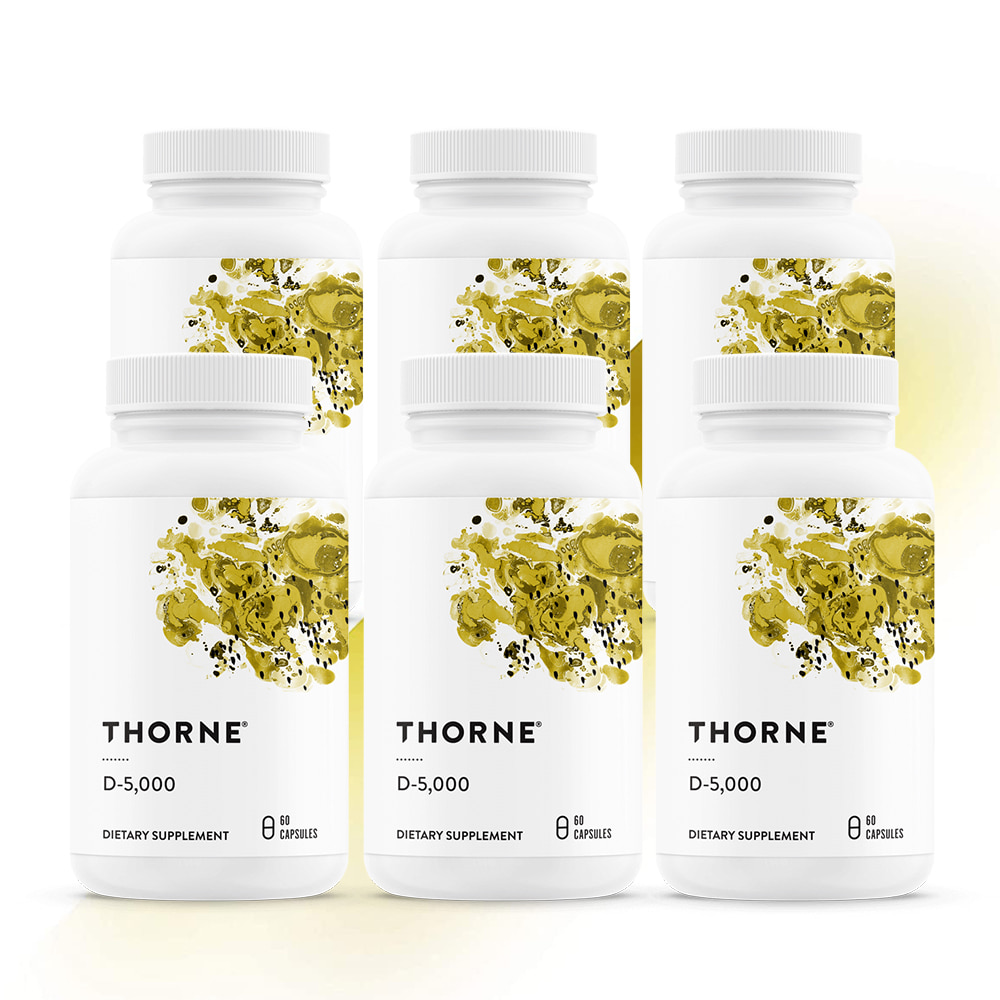 Thorne 쏜리서치 쏜땡땡 Vitamin D-5000 비타민D 60캡슐 6병