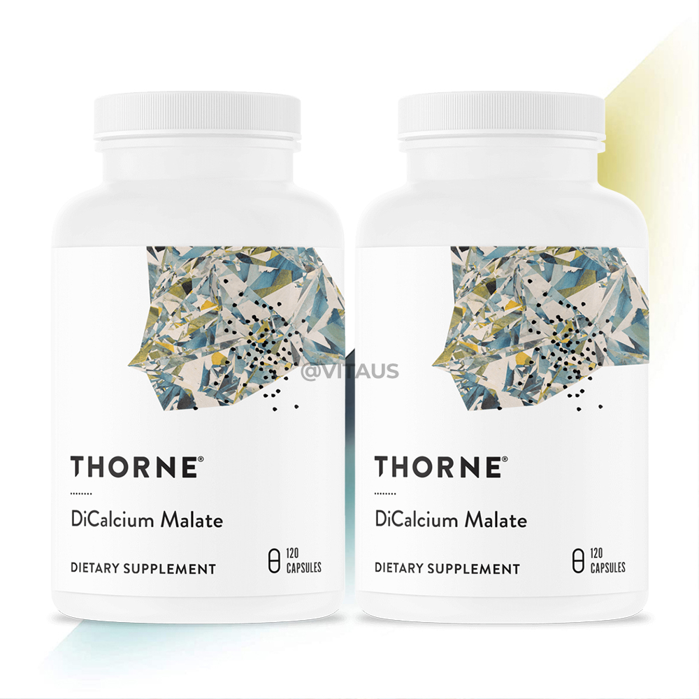 Thorne Research 쏜리서치 손리서치 디칼슘 말레이트 Di-Calcium malate 고약사 120캡슐 2병
