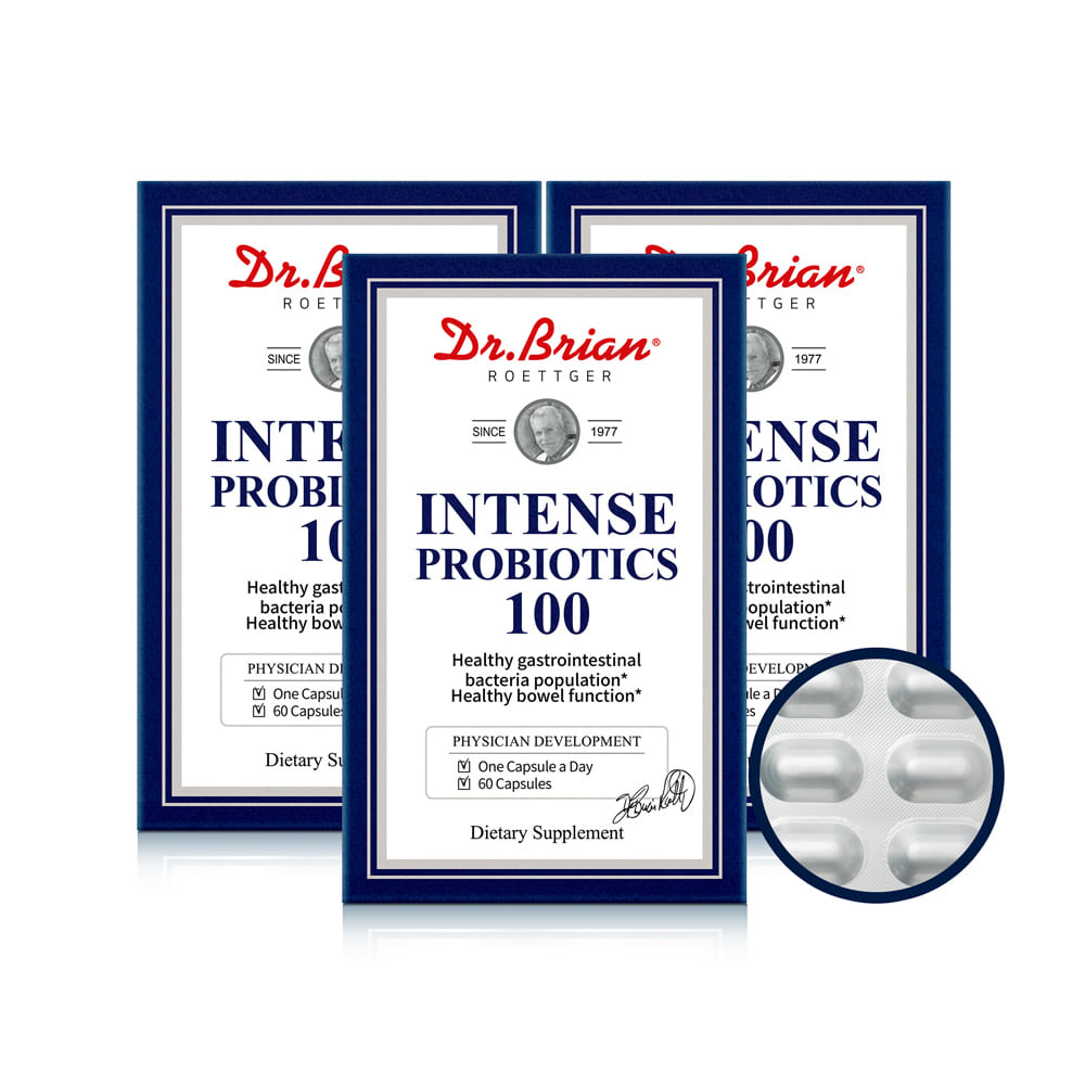 [3통] 닥터브라이언 인텐스 프로바이오틱스 100억유산균 60캡슐 (총6개월분)